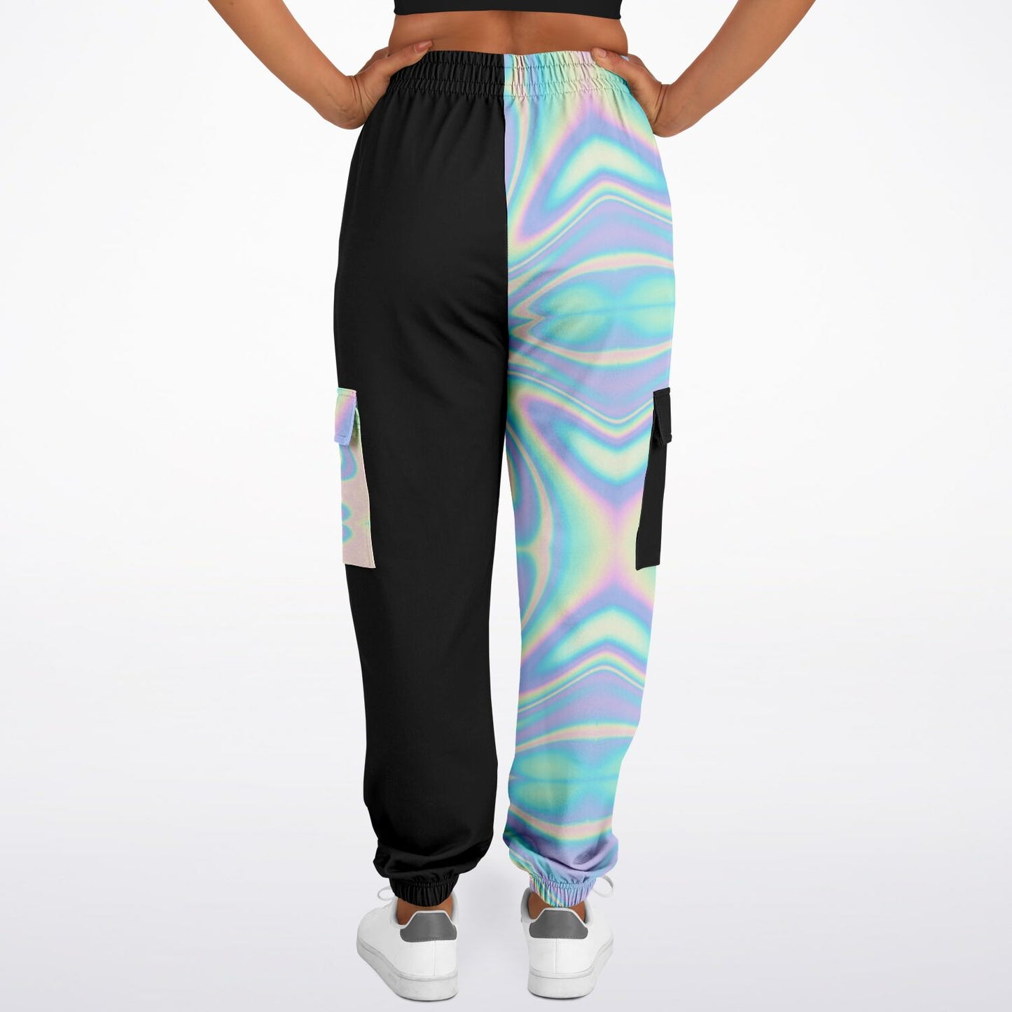 (A) Holographic Two Tone Sweatpants