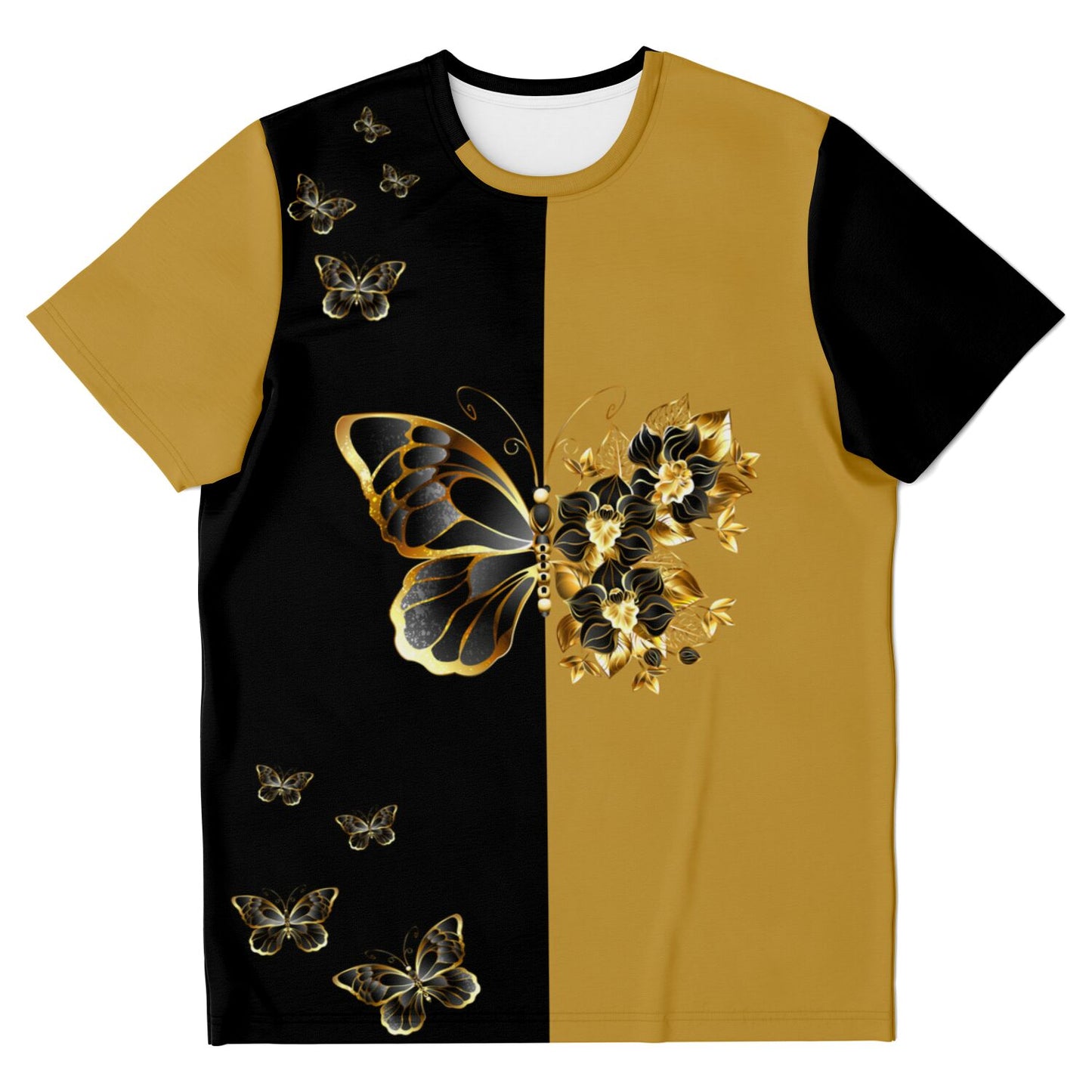 Gold Butterfly Ying-Yang T-shirt